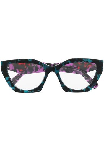 Prada Eyewear tortoiseshell-effect cat-eye glasses - Blau