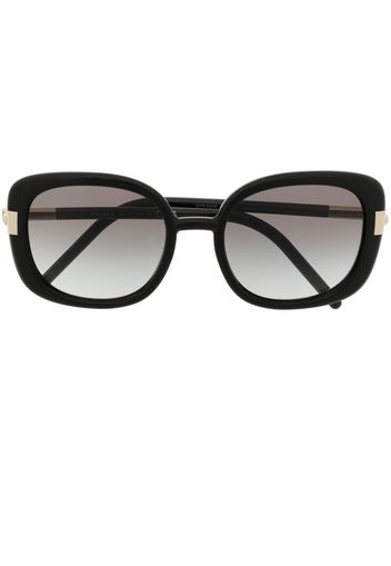 Prada Eyewear Runde Oversized-Sonnenbrille - Schwarz