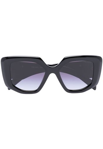 Prada Eyewear tinted oversize-frame sunglasses - Schwarz