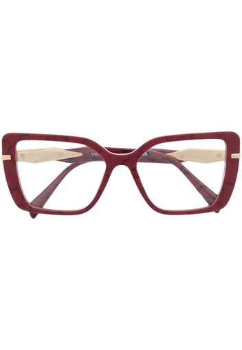 Prada Eyewear Brille mit eckigem Gestell - Rot