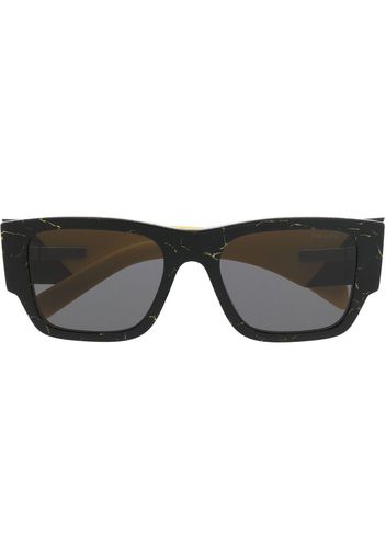 Prada Eyewear triangle-logo square-frame sunglasses - Schwarz