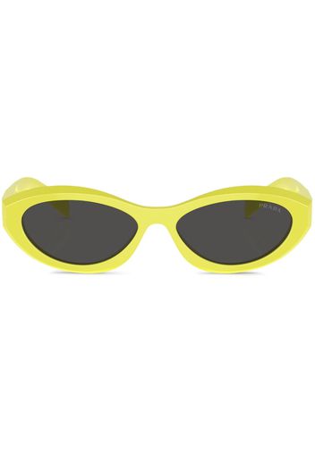 Prada Eyewear Sonnenbrille mit ovalem Gestell - Gelb