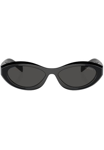 Prada Eyewear Sonnenbrille mit ovalem Gestell - Schwarz