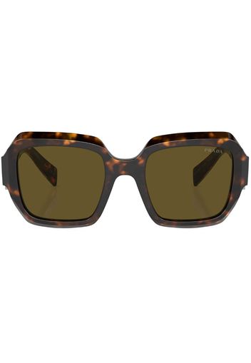 Prada Eyewear Sonnenbrille mit eckigem Gestell - Braun