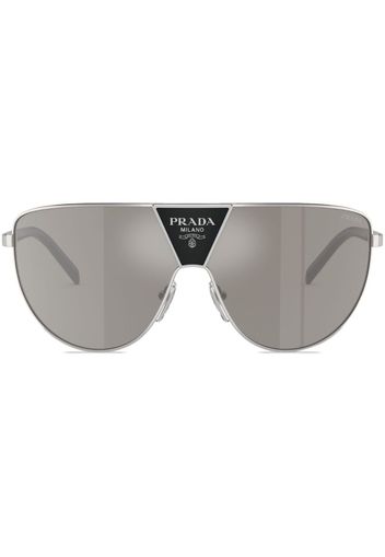 Prada Eyewear Sonnenbrille mit Oversized-Gestell - Silber