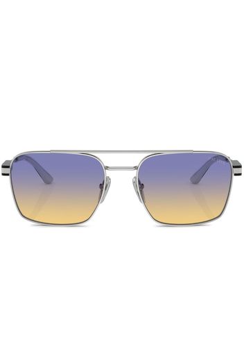 Prada Eyewear Sonnenbrille mit eckigem Gestell - Silber