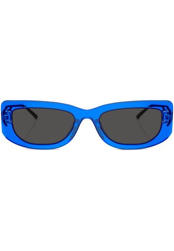 Prada Eyewear logo-plaque rectangular-frame sunglasses - Blau