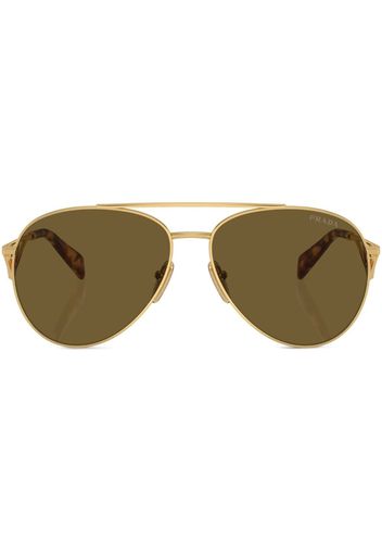 Prada Eyewear Getönte Pilotenbrille - Gold