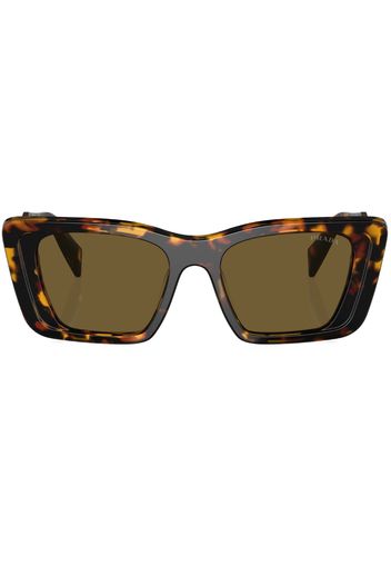 Prada Eyewear Sonnenbrille mit eckigem Gestell - Braun