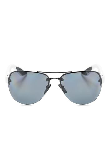 Prada Eyewear Getönte Pilotenbrille mit Logo - Schwarz