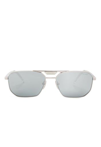 Prada Eyewear Pilotenbrille mit Doppelsteg - Silber