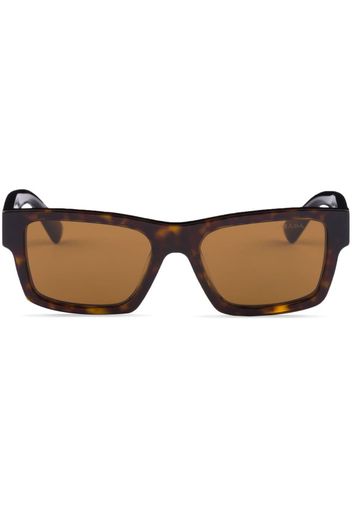 Prada Eyewear Eckige Sonnenbrille in Schildpattoptik - Braun