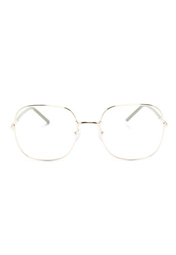 Prada Eyewear Brille mit eckigem Gestell - Gold