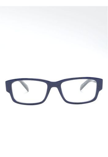 Prada Eyewear enamel-logo square-frame glasses - Blau