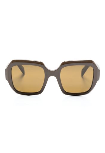 Prada Eyewear geometric oversized-frame sunglasses - Braun