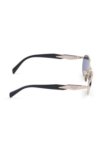 Prada Eyewear Sonnenbrille mit ovalem Gestell - Silber