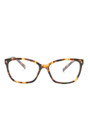 Prada Eyewear Cat-Eye-Brille in Schildpattoptik - Braun