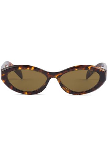 Prada Eyewear Symbole oval-frame sunglasses - Braun