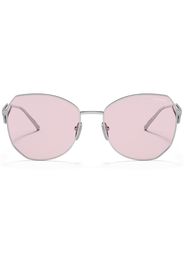 Prada Eyewear Sonnenbrille mit dreieckigem Logo - Silber