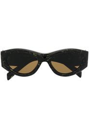 Prada Eyewear logo-plaque sunglasses - Schwarz
