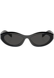 Prada Eyewear Sonnenbrille mit ovalem Gestell - Schwarz