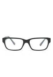 Prada Eyewear logo-print rectangle-frame glasses - Schwarz