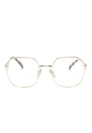 Prada Eyewear triangle-logo glasses - Gold