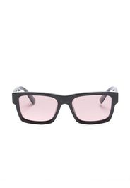 Prada Eyewear Eckige Sonnenbrille mit Logo-Gravur - Schwarz