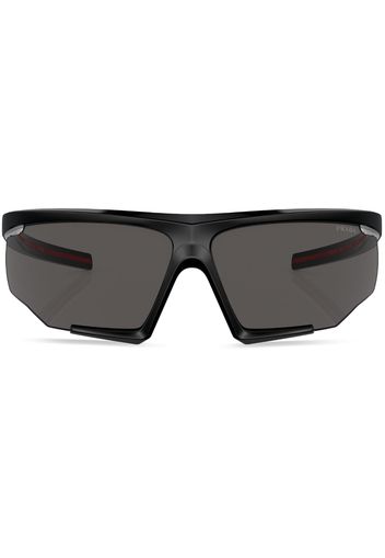 Prada Linea Rossa Sonnenbrille mit Oversized-Gestell - Schwarz