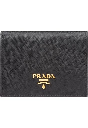 Prada Kleines Saffiano-Portemonnaie - Schwarz