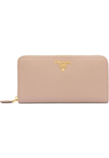 Prada Portemonnaie mit Logo-Schild - Rosa