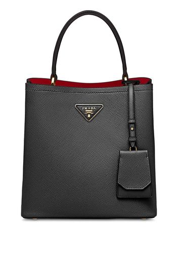 Prada 'Double' Saffiano-Handtasche - Schwarz