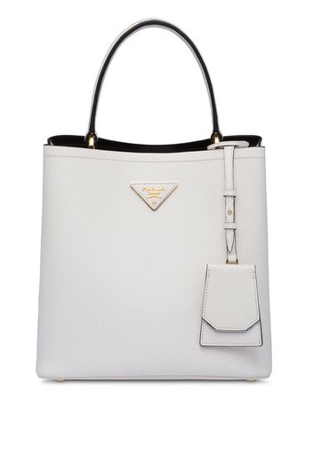 Prada 'Double' Saffiano-Handtasche - Weiß