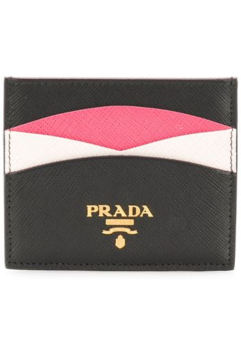 Prada Kartenetui aus Saffiano-Leder - Schwarz