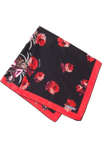 Prada Schal mit Rosen-Print - Schwarz