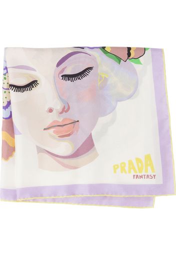 Prada 'Fantasy' Schal mit Blumen-Print - Rosa