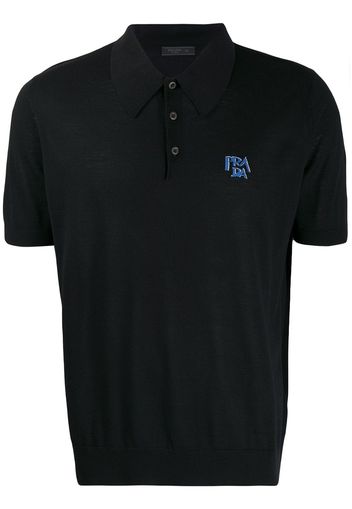 Prada Poloshirt mit Logo - Schwarz