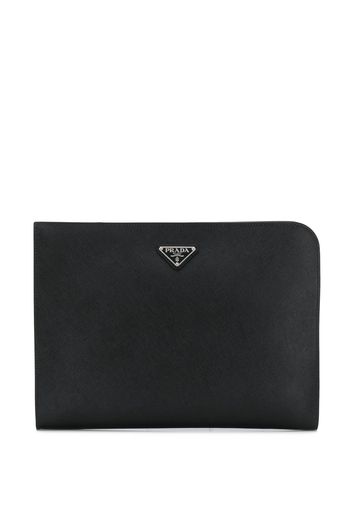 Prada Clutch mit Logo - Schwarz