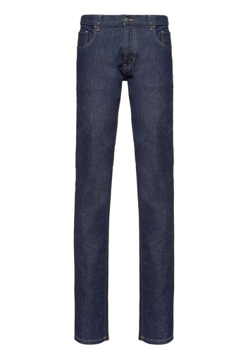 Prada Halbhohe Skinny-Jeans - Blau