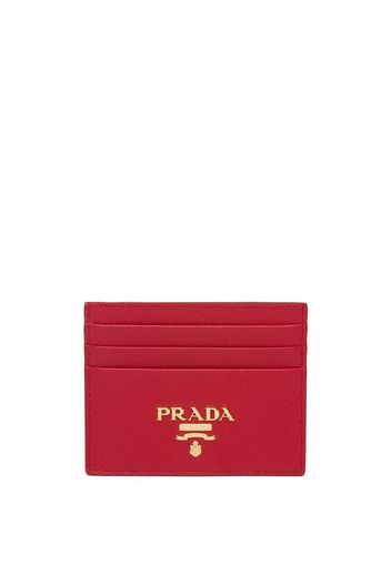 Prada Kartenetui mit Logo - Rot