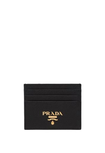 Prada Kartenetui mit Logo - Schwarz