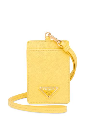 Prada Mini-Tasche mit Logo-Schild - Gelb