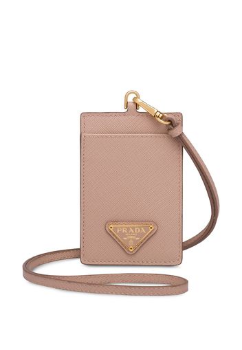 Prada Mini-Tasche mit Logo-Schild - Nude