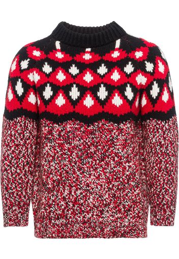 Prada Pullover mit Jacquardmuster - Rot