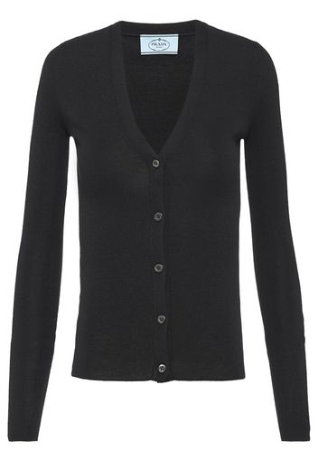 Prada V-neck buttoned cardigan - Schwarz