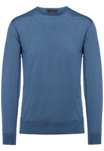 Prada Fein gestrickter Pullover - Blau