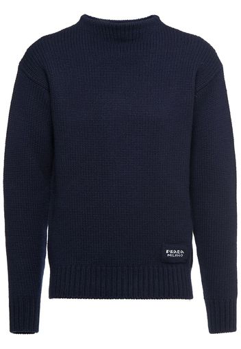 Prada Kaschmirpullover mit U-Boot-Ausschnitt - Blau