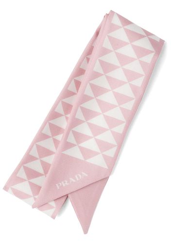 Prada Schal mit Print - Rosa