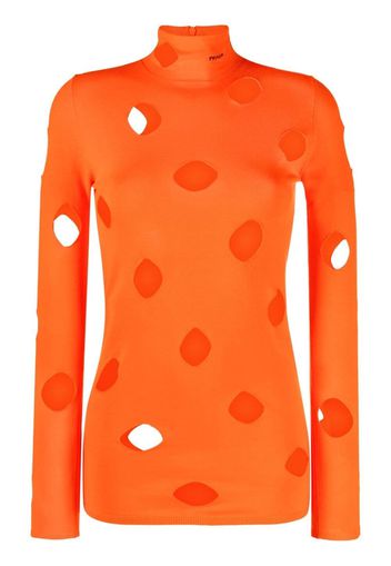 Prada Strickoberteil mit Cut-Outs - Orange