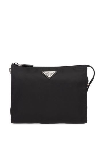 Prada Clutch mit Saffiano-Leder - Schwarz